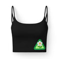 Flower Women's Luxe Bra — Eco Flower Triangle Crop with Earth Backprint