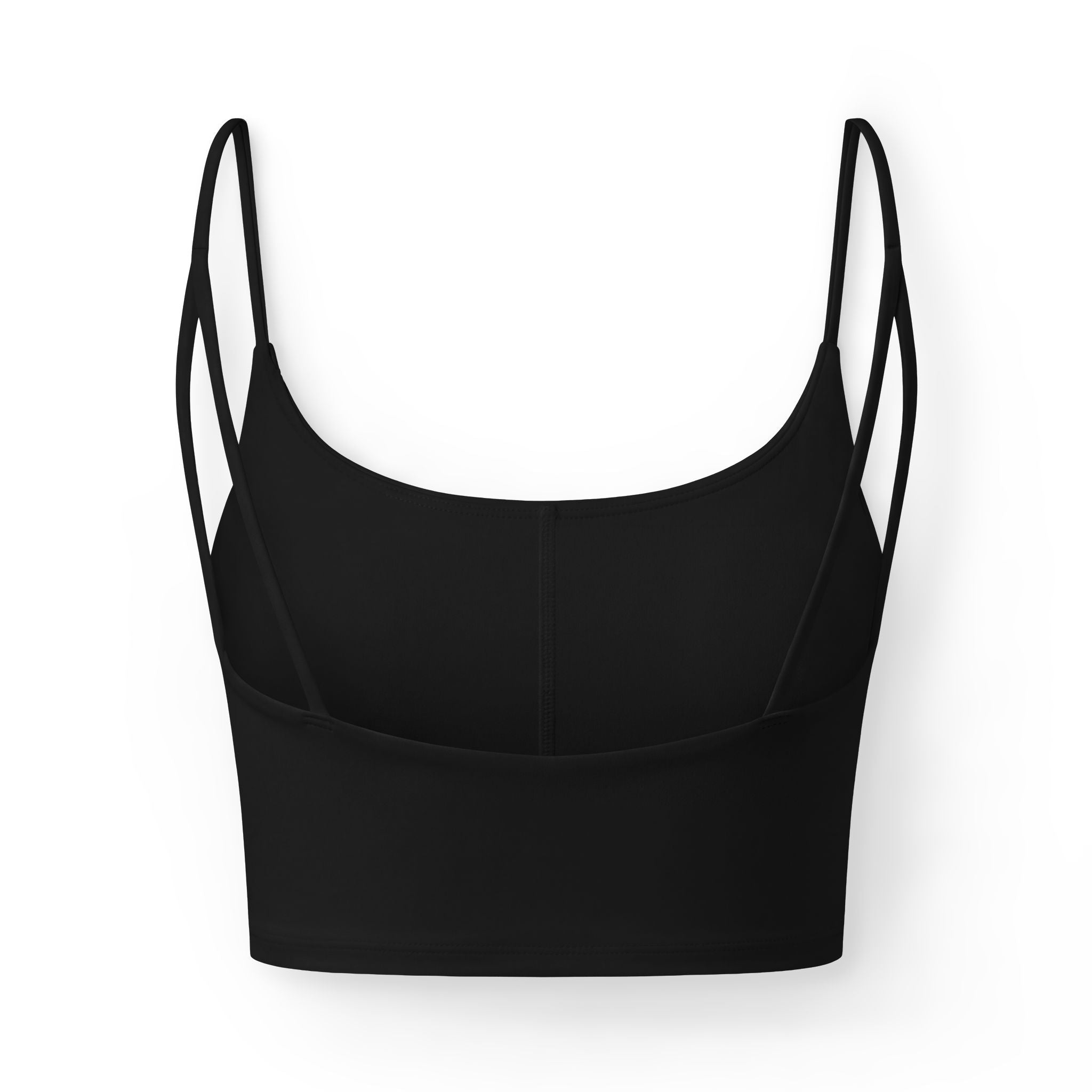Flower Women's Luxe Bra — Eco Flower Triangle Crop with Earth Backprint